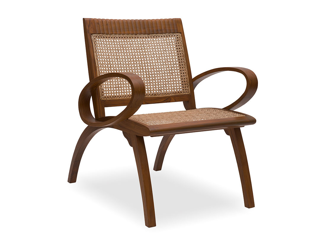 Gymkhana Armchair Weathered Black Coconut Palm Pickers